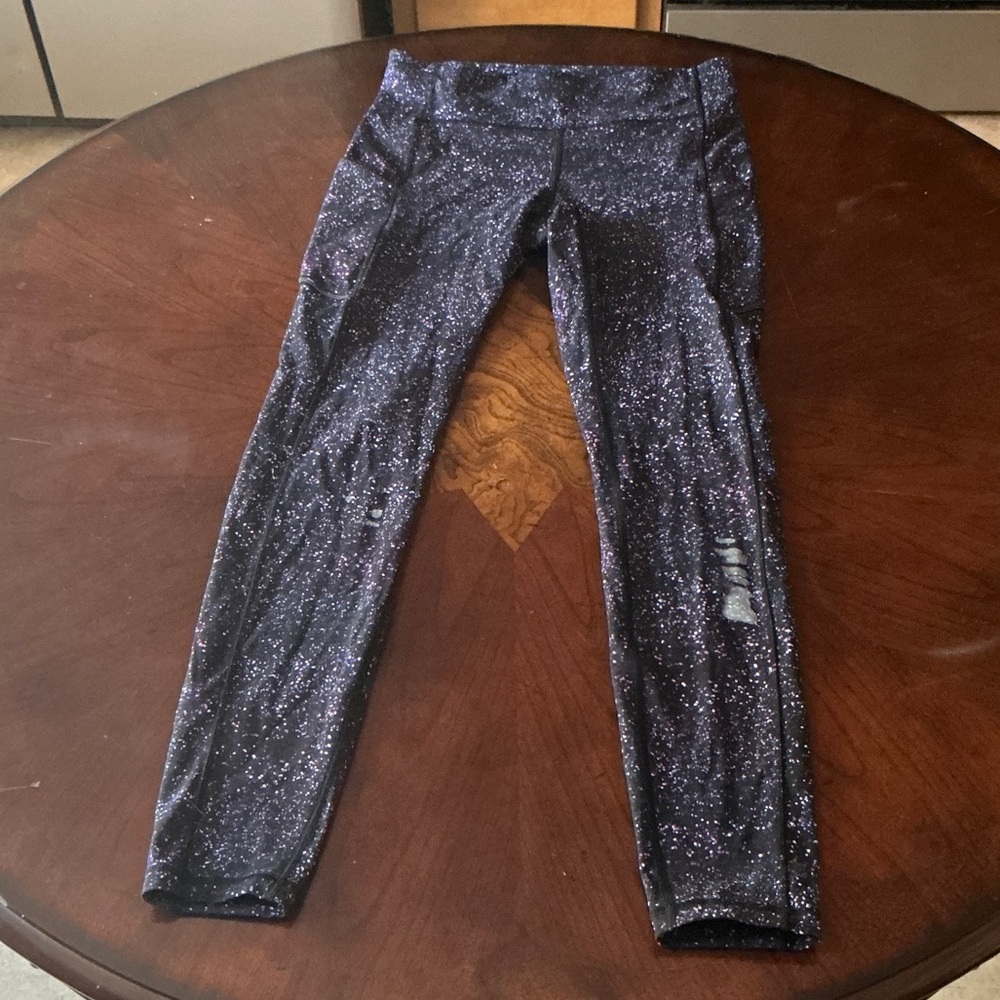 Stylish Kids' Starry Purple & Black Leggings